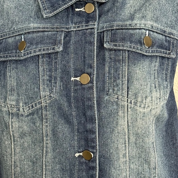 Allegra K Denim Blue with Fade Button Down Vest Size XXL New with Tag - Picture 10 of 11
